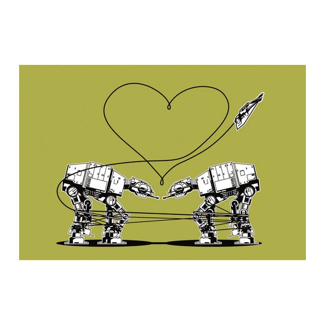 Postcard: Love AT-AT First Sight - Green - Ten Pack