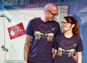 SALE Shirt - Love AT-AT First Sight - Heather Blue - Unisex Crew