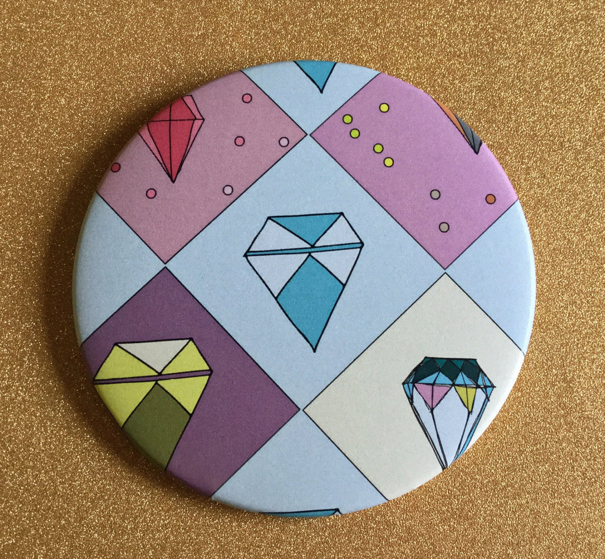 Magnet - 3.5 Inch - Literal Gem Pattern