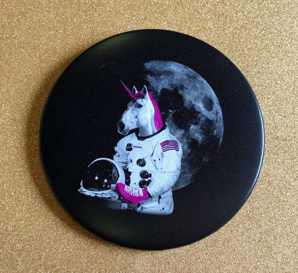 Magnet - 3.5 Inch - Roller Skating Unicorn Astronaut