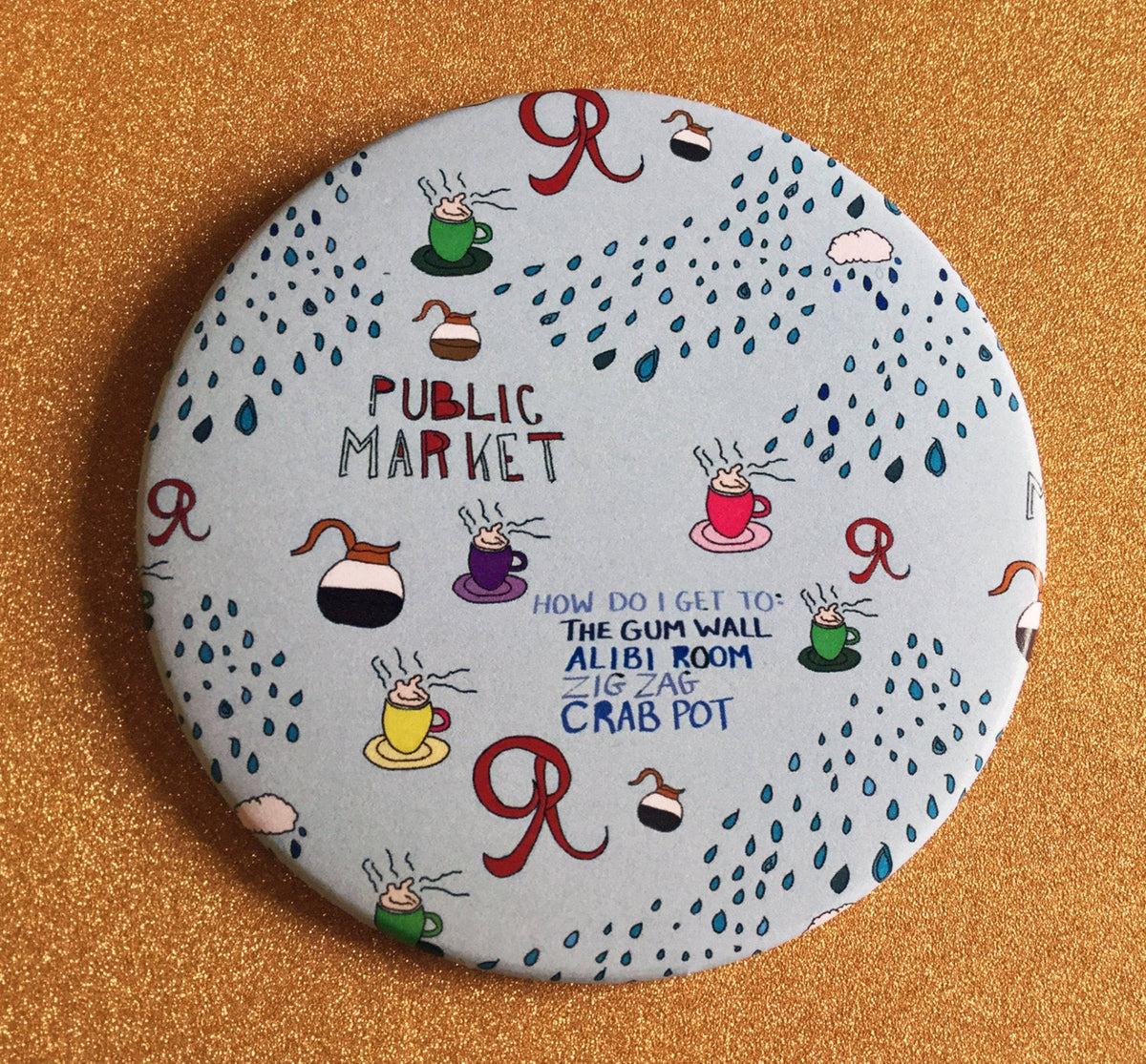 Magnet - 3.5 Inch - Seattle Pattern