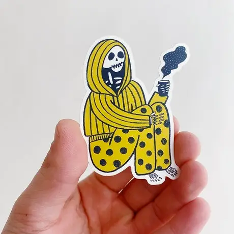 Sticker - Pajamas Skeleton (Allison McKeen Art)