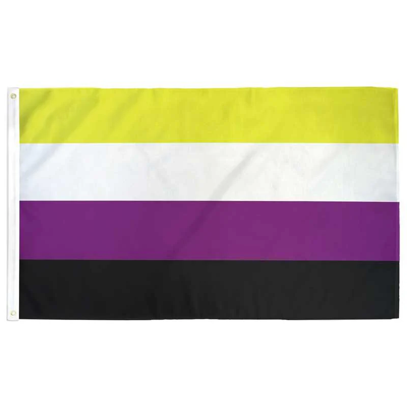 Flag - Non-Binary Pride - 2'x3' Single Side with Grommets