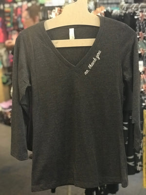 SALE Shirt - V-Neck - No, Thank You