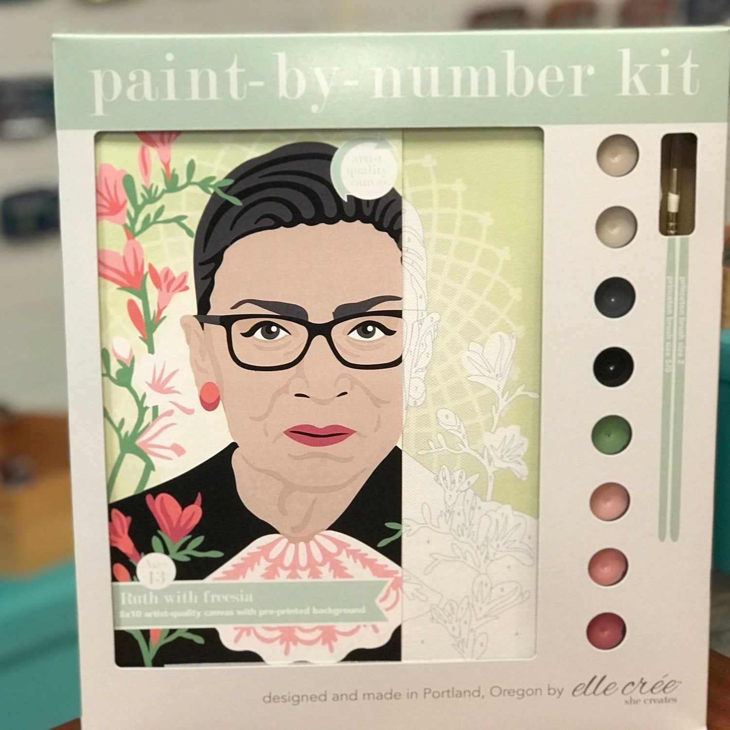 DIY - Paint By Number Kit - Ruth Bader Ginsburg RBG