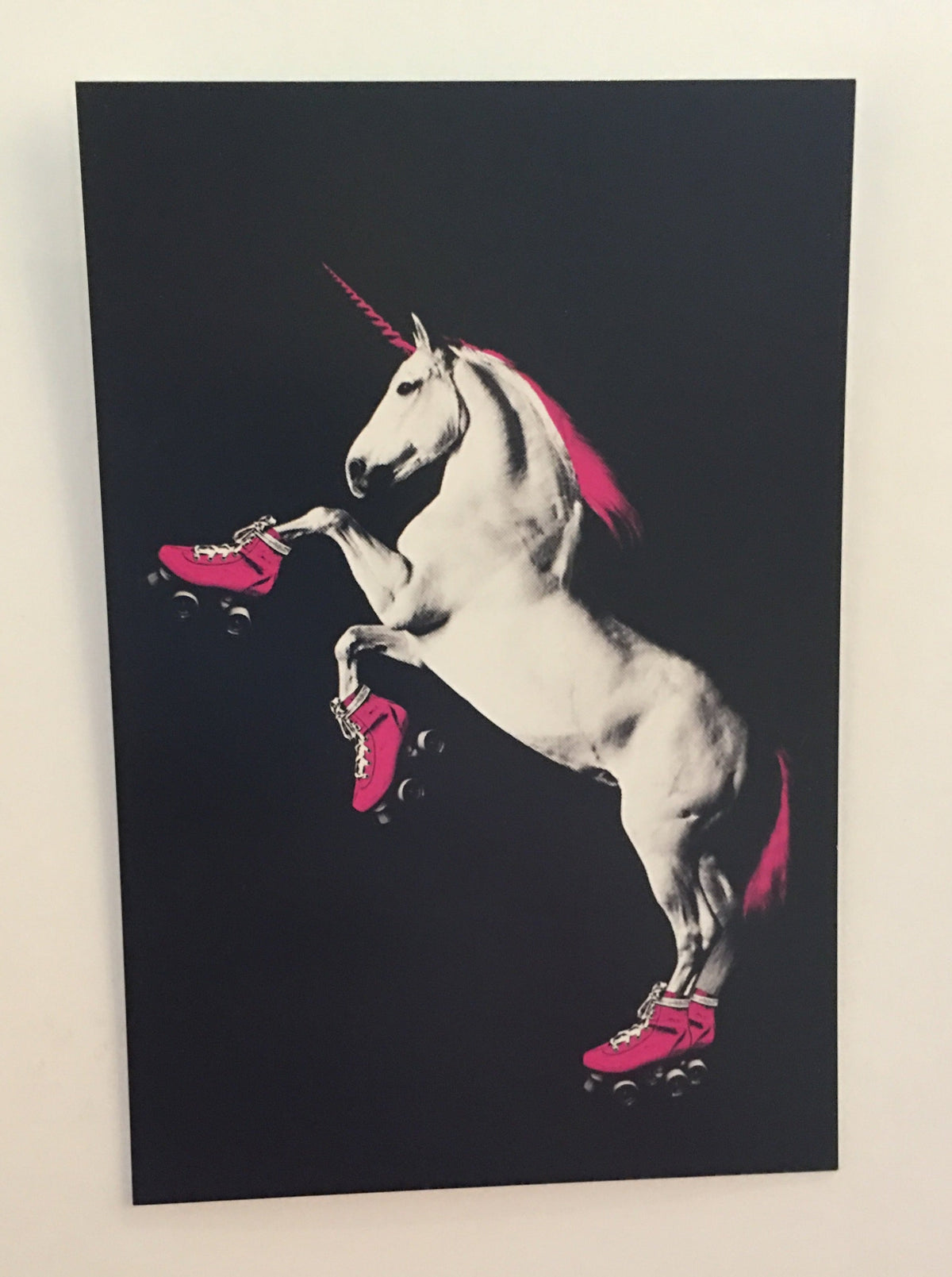 Postcard: Roller Skating Unicorn - Black - Ten Pack