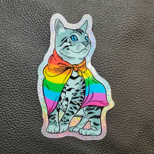 Sticker - Rainbow Pride Cat