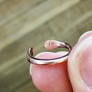 Custom Initial Ring - 14K gold double initial ring monogram signet ring - Foamy Wader