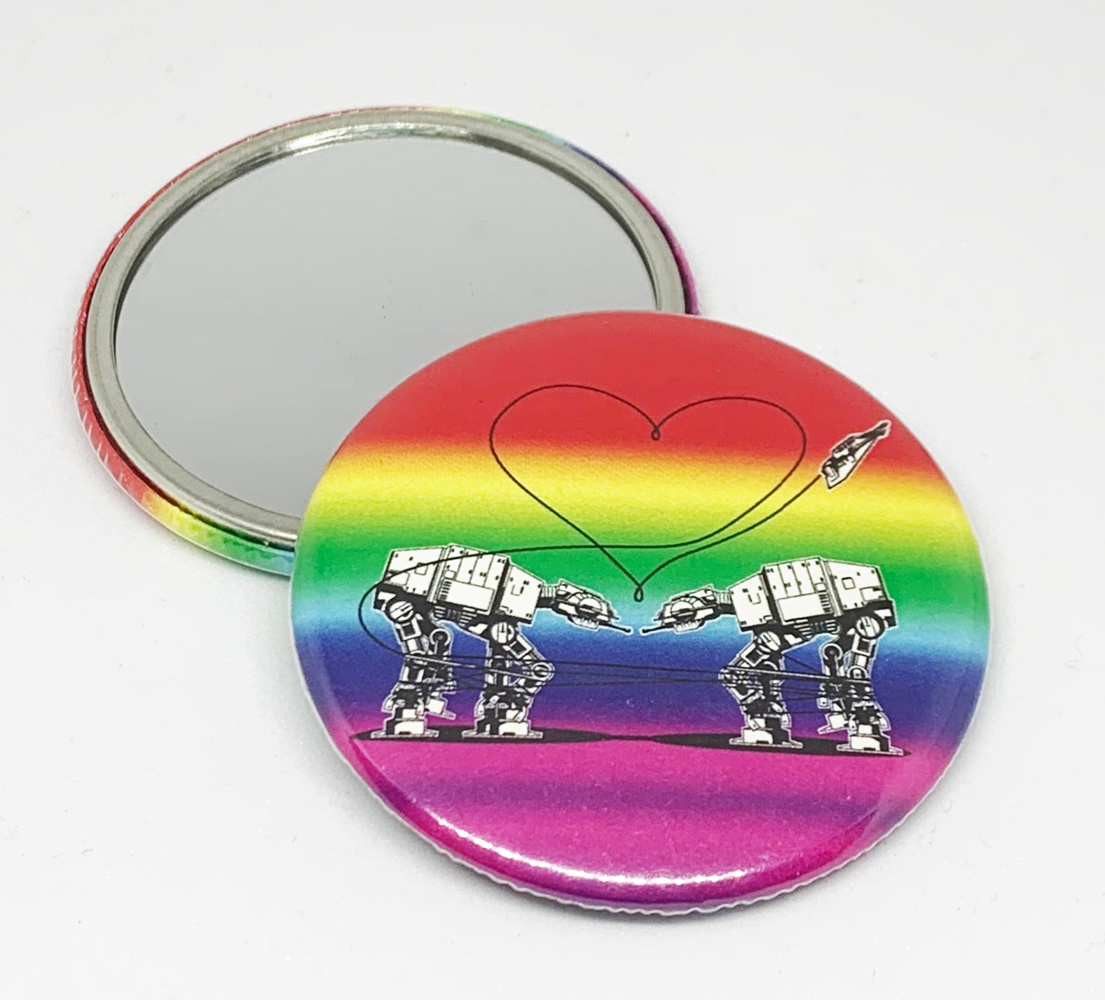 Small Mirror - Love AT-AT First Sight - Rainbow