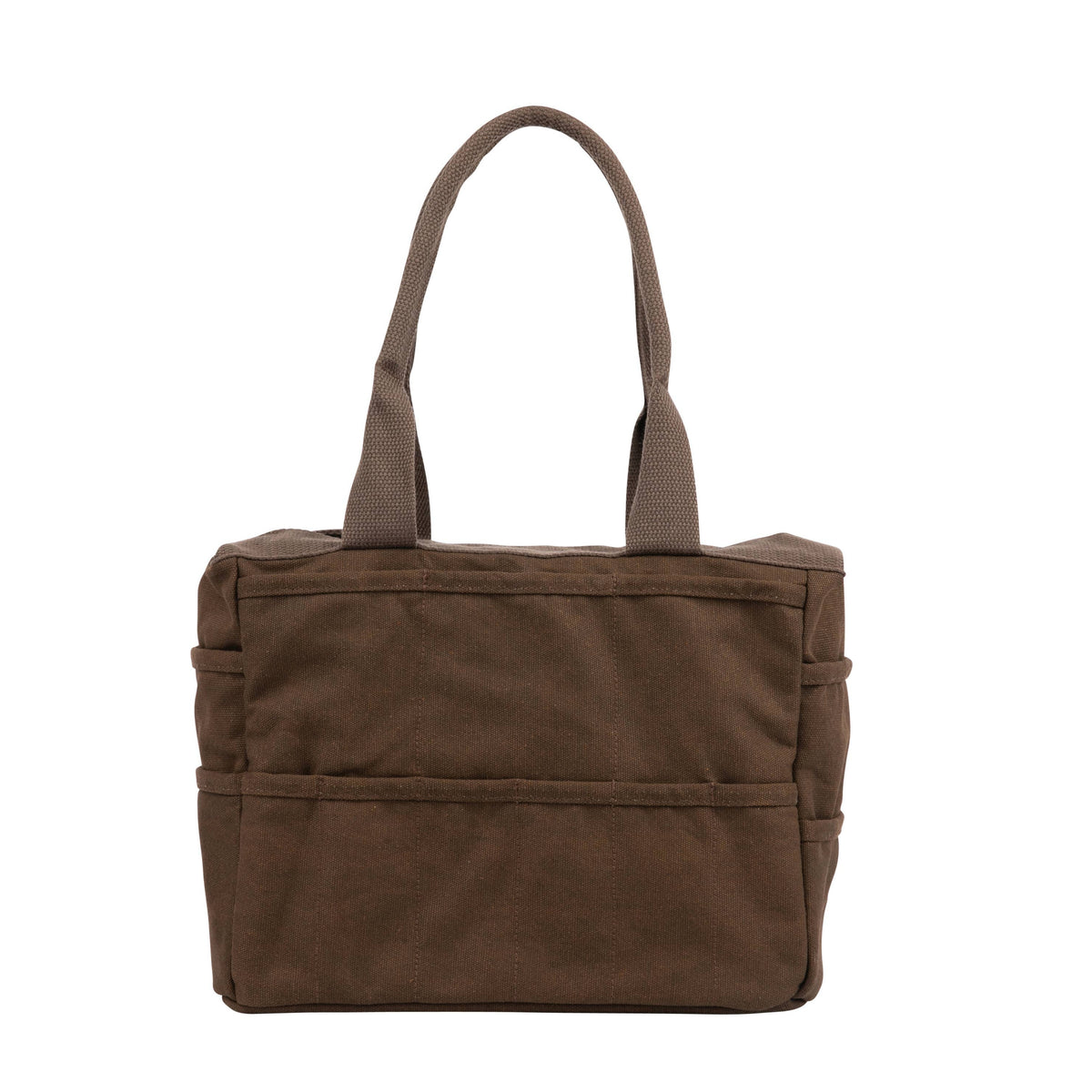 Brown tote bag on a white background