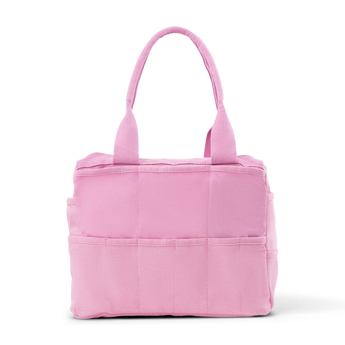 Pink tote bag on a white background