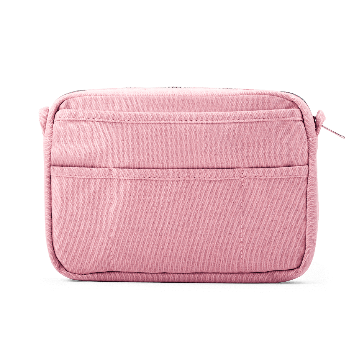 Pink travel pouch on a white background