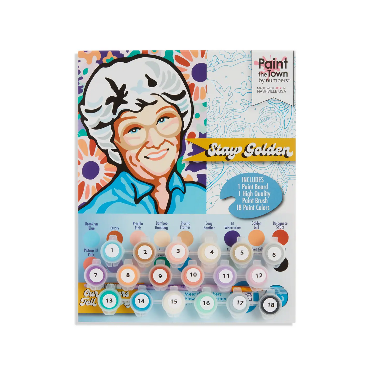 DIY - Paint Kit - Stay Golden (Paint the Town by Numbers) Golden Girls Ma Sophia Petrillo