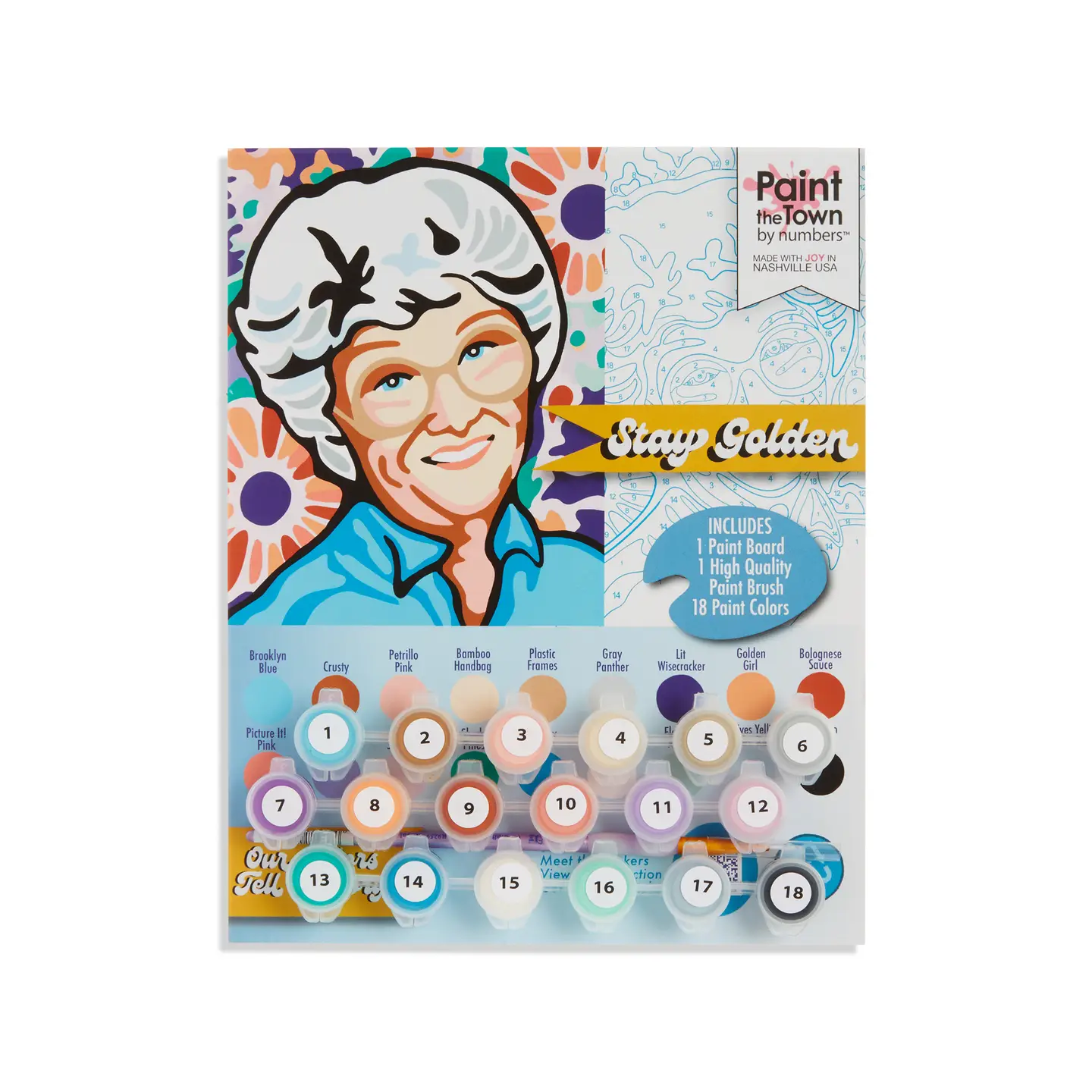 DIY - Paint Kit - Stay Golden (Paint the Town by Numbers) Golden Girls Ma Sophia Petrillo