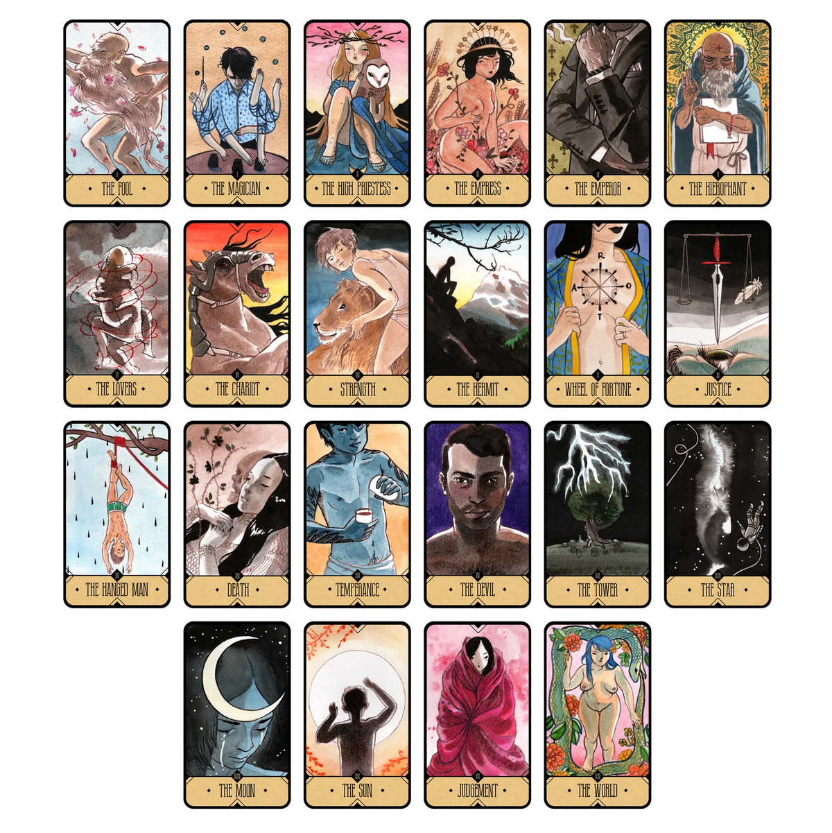 The major arcana of the tarot deck