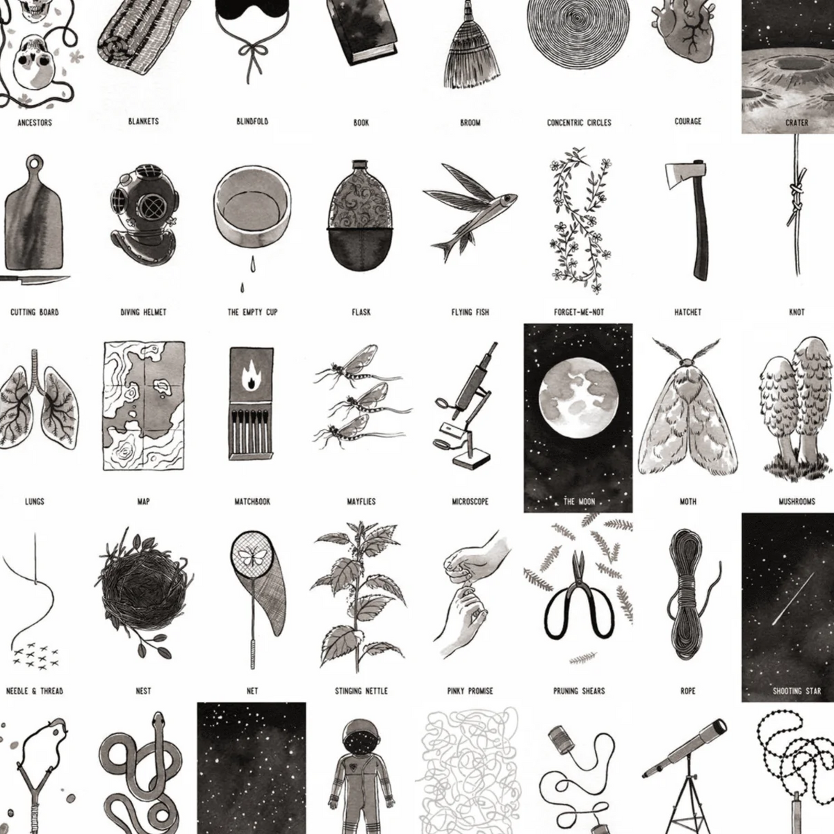 An image of various cards in the oracle deck