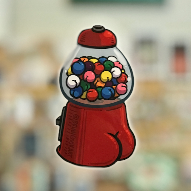 Sticker - Gumball Machine Butt