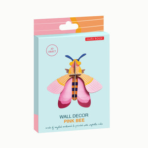 Packaging for a Pink Bee Wall Decor paper craft kit with Studio Roof branding 