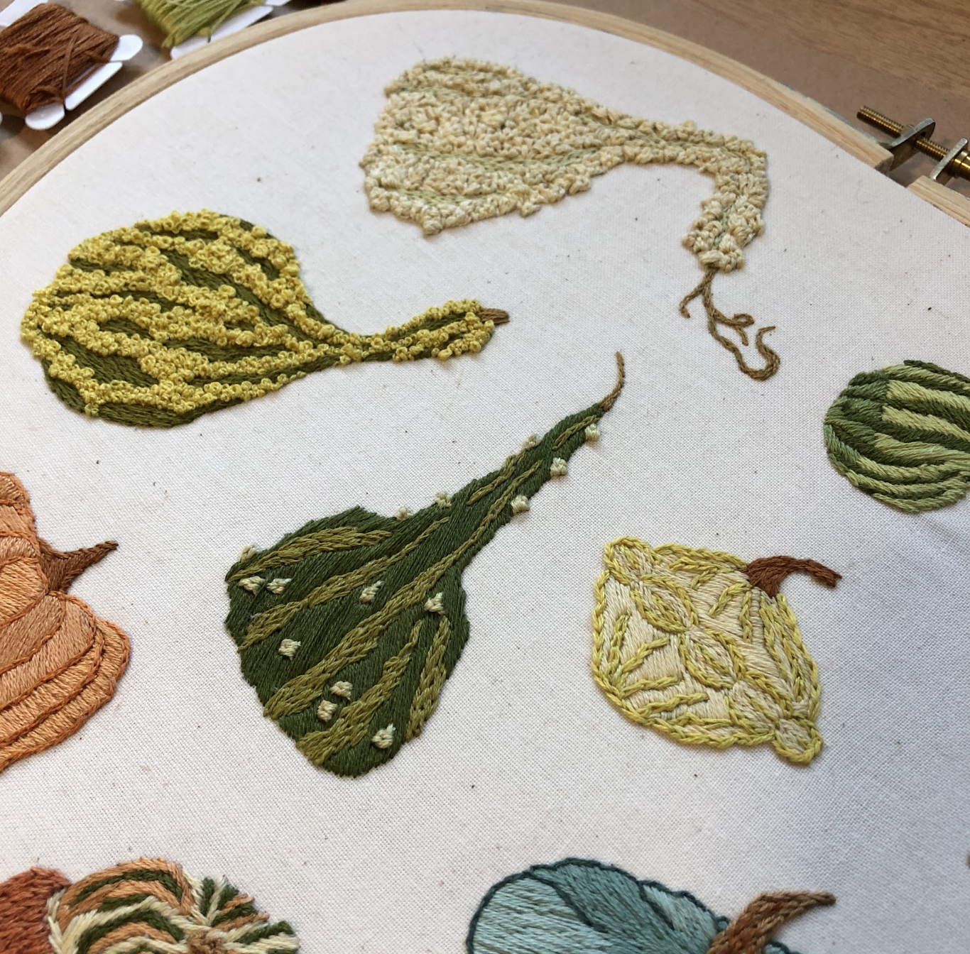 EMBROIDERY CLASS: Textural Gourds