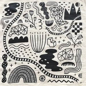 Kitchen Towel - Abstract Garden (Allison McKeen Art)