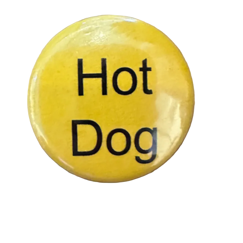 Yellow button with 'Hot Dog' text