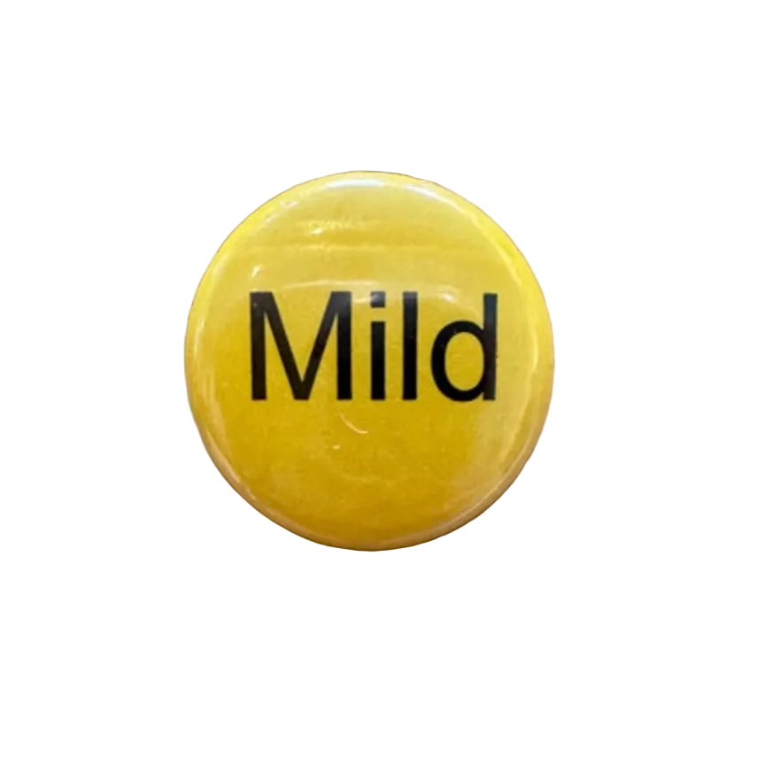 Yellow button with 'Mild' text 