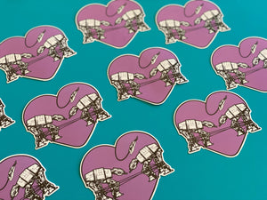 Die Cut Sticker - Love AT-AT First Sight - Mauve / Light Purple