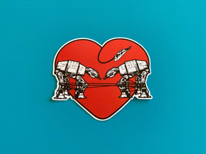 Die Cut Sticker - Love AT-AT First Sight - Red