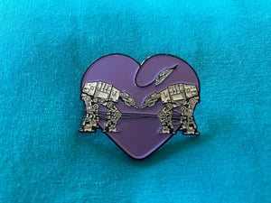 Enamel Pin: Love AT-AT First Sight - Purple