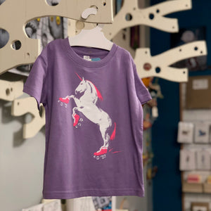 Toddler Shirt - Roller Skating Unicorn - Light Purple - Unisex Crew