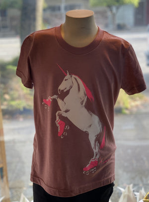 Youth Shirt: Roller Skating Unicorn