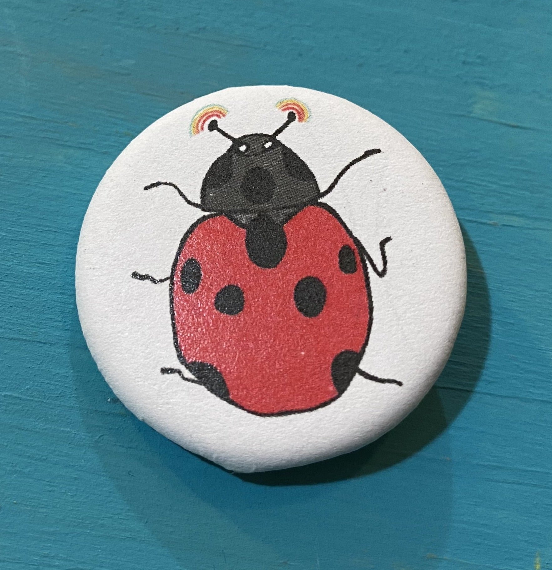 1.25" Button - Ladybug Rainbow (Three Pack)