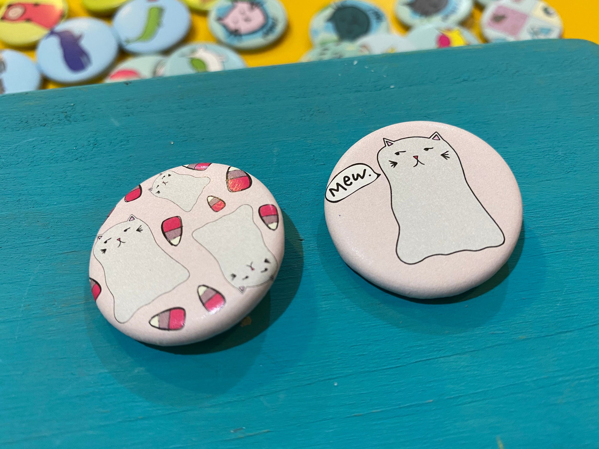1.25" Button - Ghost Kitty (Three Pack)