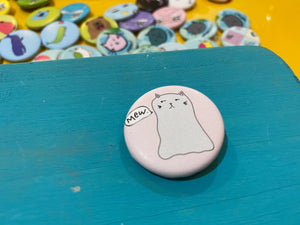 1.25" Button - Ghost Kitty (Three Pack)