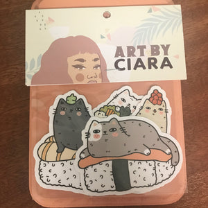 Sticker Pack - Sushi Cats