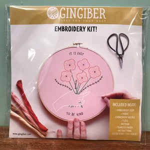 Embroidery Kit - Easy To Be Kind