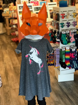 Youth Dress - Roller Skating Unicorn