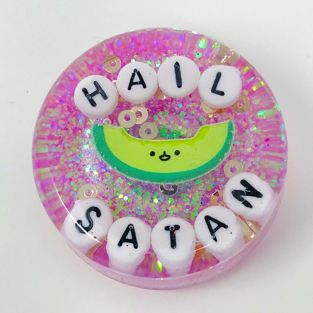 Hail Satan - Mini Shower Art - READY TO SHIP