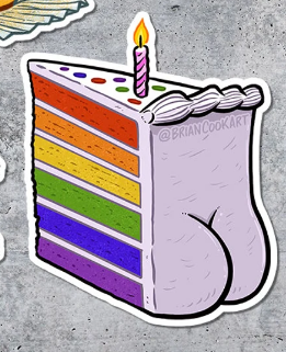 Sticker - Rainbow Cake Butt