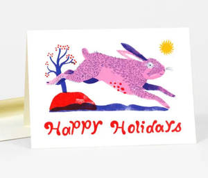 Card - Happy Holidays Rabbit