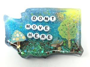 Don't Move Here (Washington Shape) - Shower Art - READY TO SHIP