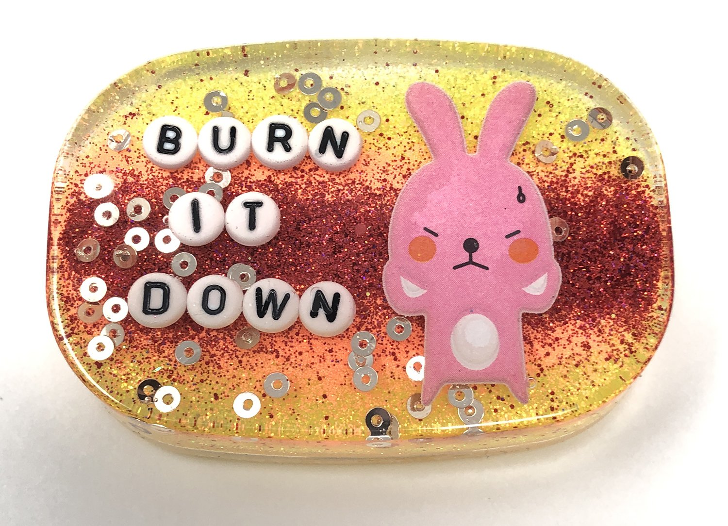 Burn It Down - Small Shower Art - READY TO SHIP