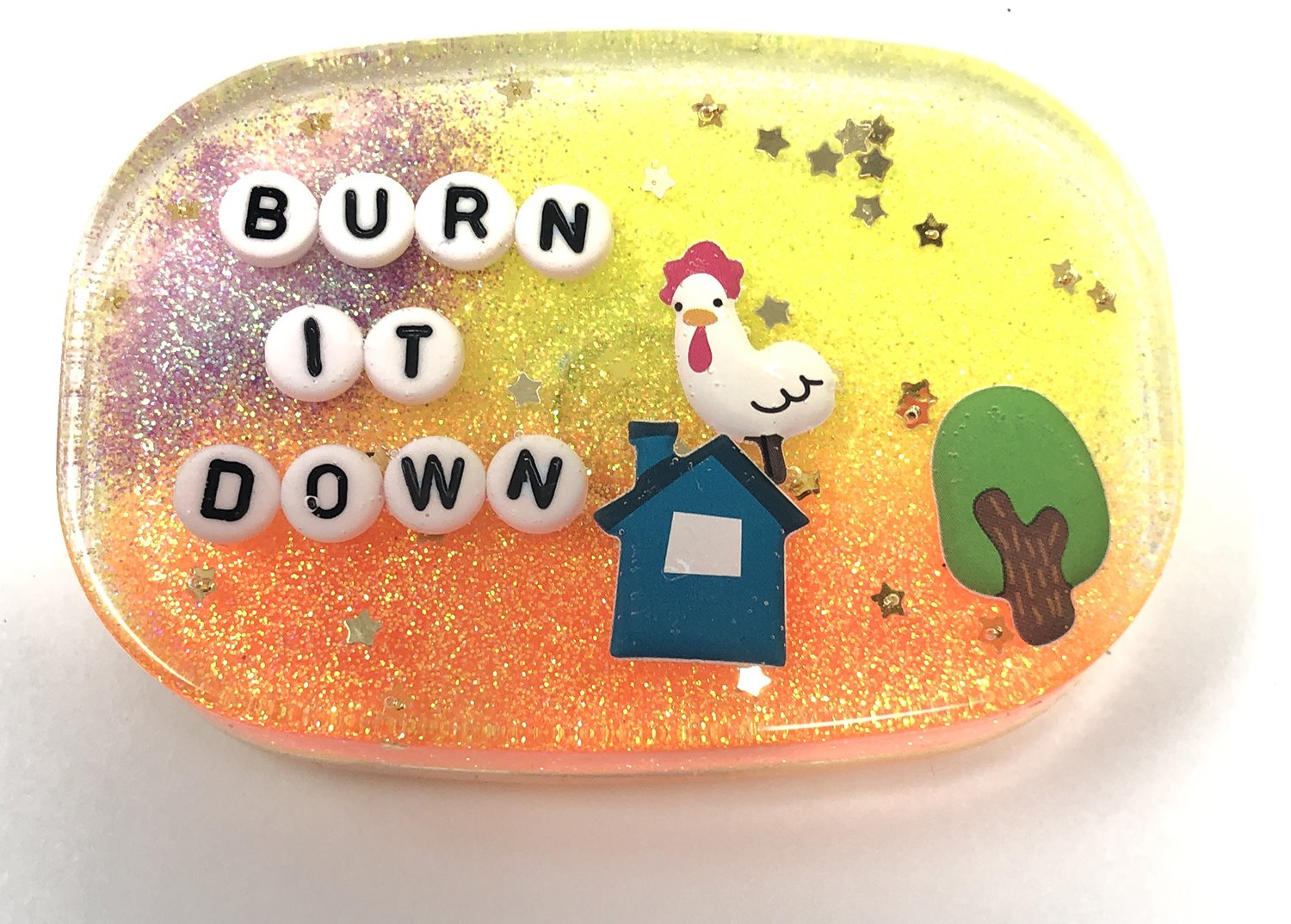 Burn It Down - Small Shower Art - READY TO SHIP