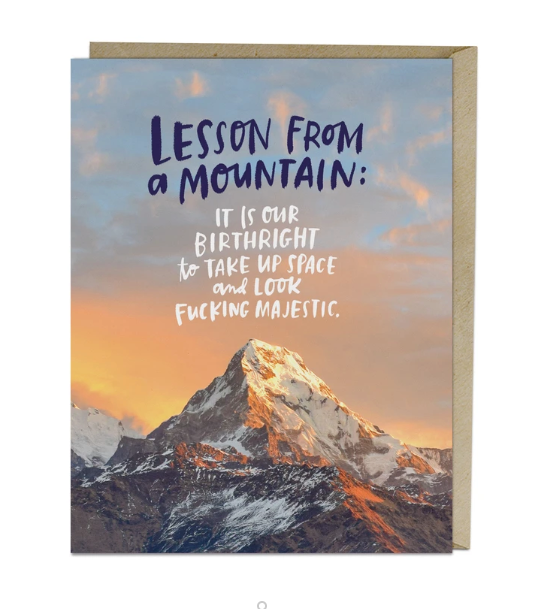 Card - Lesson From a Mountain