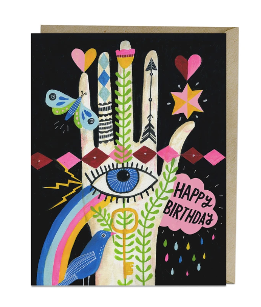 Card - Lisa Congdon Rainbow Hand Birthday Card