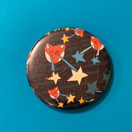 Magnet - 2.25 Inch: Space Fox