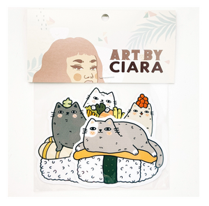 Sticker Pack - Sushi Cats