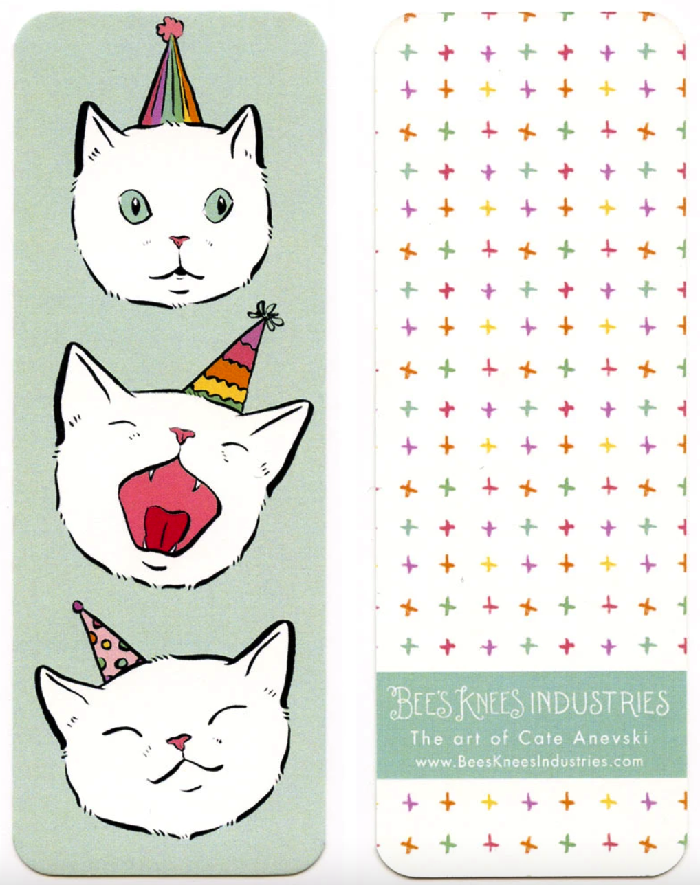 Bookmark - Birthday Cats in Hats