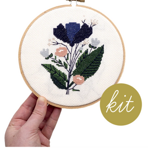 Cross Stitch Kit: Midnight Floral