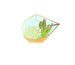 Enamel Pin - Succulent Terrarium